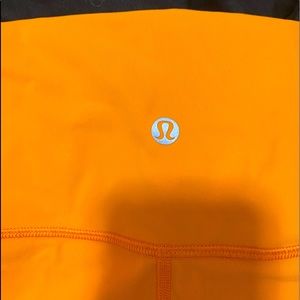 Orange LuLu Lemon fitness leggings